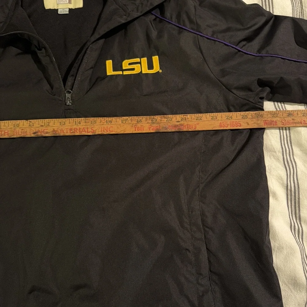 Rare LSU TIGERS 1990-2000's vintage Box Seat Clothing Co quarter-zip jacket XXL